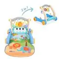 Moni Toys 2 in 1 push walker and play mat Blue piano HE0637 - საბავშვო ვოლქერი/განსავითარებელი ხალიჩა