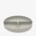 KikkaBoo Divided plate with suction base Platinum Silicone Sand  - საბავშვო ჭურჭლის ნაკრები