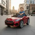 BMW Electric Car Painting Red - ელექტრო მანქანა კაუჩუკის საბურავებით