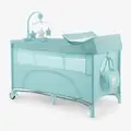 Kikkaboo Baby Cot 2 levels Nighty Night Mint - საბავშვო ორ დონიანი საწოლ-მანეჟი