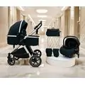 Moni 3 In 1 Set Alina Black-Onyx - საბავშვო ტრანსფორმერი ეტლის კომპლექტი