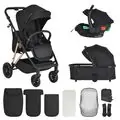 Moni Baby stroller 4 in 1 Merci Onyx-Black - საბავშვო ეტლის კომპლექტი