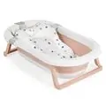 Moni Baby Bathtub Set With Foldable Bath Palma Pink - ჩვილის დასაკეცი აბაზანა