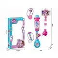 Selfie Fancy light Microphone Pink - სათამაშო მიკროფონი შტატივით