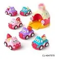 pull back car set with platform (6 pcs)-უკან დასაწევი მანქანების ნაკრები პლატფორმით (6 ცალი)