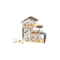 Tooky Toy Kids Play Doll House Family Figures Furniture Pet-საბავშვო თოჯინების სახლის ნაკრები ავეჯით, ფიგურებითა და შინაური ცხოველით
