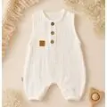 Ivory Linen Romper - ჩვილის რომპერი