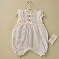 Vintage Linen Romper - ჩვილის რომპერი
