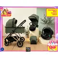 Moni Baby stroller 4 in 1 Merci Dark-green - საბავშვო ეტლის კომპლექტი