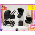 Moni Baby stroller 4 in 1 Merci Onyx-Black - საბავშვო ეტლის კომპლექტი [CLONE]