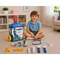 Doctor Suitcase on Wheels with Medical Accessories-ექიმის სათამაშო ჩემოდანი ბორბლებით სამედიცინო აქსესუარებით