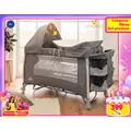 Cangaroo ISLEEP GREY ორ დონიანი საწოლ-მანეჟი