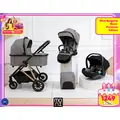 Moni Baby stroller 4 in 1 Merci Stone-grey - საბავშვო ეტლის კომპლექტი