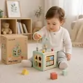 Tooky Toy Activity Play Cube - ხის განსავითარებელი სათამაშო