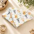Newborn Baby Blanket Wild Animals- ახალშობილის ზეწარი