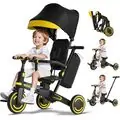 Flash Foldable Tricycle Yellow - სასეირნო დასაკეცი ველო-ეტლი