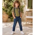 Jeans Overall 2 In 1 Set Green - საბავშვო ორეული