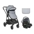 KikkaBoo Jean 3 In 1 Dark Grey - საბავშვო ეტლის კომპლექტი