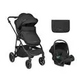 KikkaBoo Jean 3 In 1 Black - საბავშვო ეტლის კომპლექტი