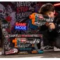 Graffiti Soft Bullet Blaster - სათამაშო გრაფიტის დიზაინის ქაფის ტყვიებიანი თოფი