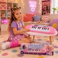 Frozen Electronic Musical Piano Pink - ელექტრონული მუსიკალური პიანინო