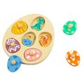 Wooden Egg Puzzle Dinosaurs - ხის სათამაშო კვერცხის ფაზლი