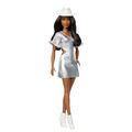 Barbie Doll Fashionista in Sparkly Silver Dress With Cowboy Hat And Boots - ბარბის თოჯინა