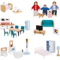Wooden Dollhouse Accessories and Furniture - ხის სათამაშო სახლის აქსესუარები და ავეჯი