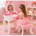 Heart Wooden Dresser Set With Accessiries - ხის საბავშვო ტრილიაჟი აქსესუარებით