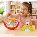 Wooden Unicorn Balance Stacker - ხის უნიქორნის საბალანსო ფაზლი