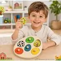 Wooden Eggs Puzzle - სათამაშო ხის კვერცხის ფაზლი