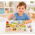 Tooky Toy TY858 Farm puzzle ხის სათამაშო ფაზლი