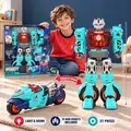 Transformer Robot Motorcycle With Light- სათამაშო ტრანსფორმერი რობოტი