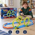 Glow Track With Three Loop - სათამაშო ავტოტრასა სამი მარყუჟით