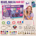 Beads, Nails & Hair 3 In 1 Set - სამაჯურების, ფრჩხილების და თმის აქსესუარების კომპლექტი