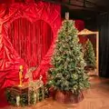 Christmas Tree 210 CM With Pine Cones, Berries And Lights საახალწლო ნაძვის ხე სილიკონის წიწვებით და განათებით