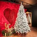 Pure Snow Christmas Tree With Lights 240 CM Snow-Covered ნაძვის ხე დათოვლილი ტოტებით და განათებით