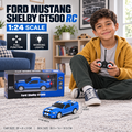 Remote Control Car Blue Ford Mustang GT500 - დისტანციურად მართვადი მუსტანგის სათამაშო მანქანა