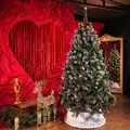 Crystal Christmas Tree 220 CM With Snow-Covered Branches And Berries ნაძვის ხე დათოვლილი ბოლოებით და კენკრით