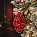 Half Velvet Oval Hanging Decoration - ნაძვის ხის სათამაშო