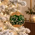 Green & Gold Christmas Bauble Hanging Decoration - ნაძვის ხის სათამაშო