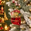 Gift-Filled Christmas Stocking Hanging Decoration - ნაძვის ხის სათამაშო