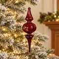 Red Glass Drop Hanging Decoration - ნაძვის ხის სათამაშო