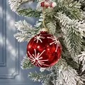 Snowflake Red Hanging Decoration - ნაძვის ხის სათამაშო