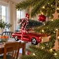 Vintage Car With Christmas Tree Hanging Decoration - ნაძვის ხის სათამაშო