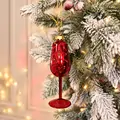 Red Champagne Glass Hanging Decoration - ნაძვის ხის სათამაშო
