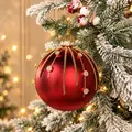 Royal Red Christmas Bauble Hanging Decoration - ნაძვის ხის სათამაშო