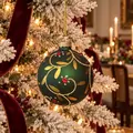 Green & Gold Christmas Bauble Hanging Decoration - ნაძვის ხის სათამაშო