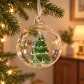 Glass Christmas Tree Hanging Decoration - ნაძვის ხის სათამაშო