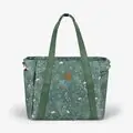 KikkaBoo Mama bag Florence Secret Garden Green დედის ჩანთა